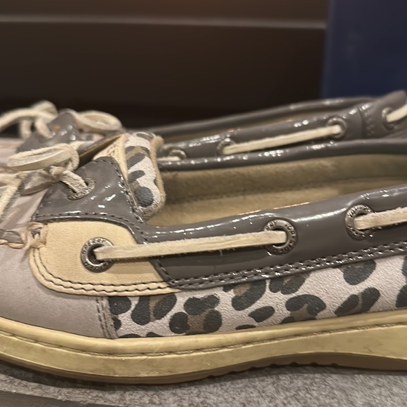 Sherry Top-Sider Angelfish Grey Blue Leo Animal Leopard Print - Picture 5 of 8